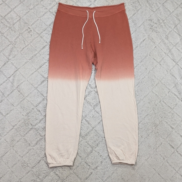 Marine Layer Joggers Womens M Brown Amber Ombre Dye Blake Vintage Terry Cotton - Picture 1 of 9